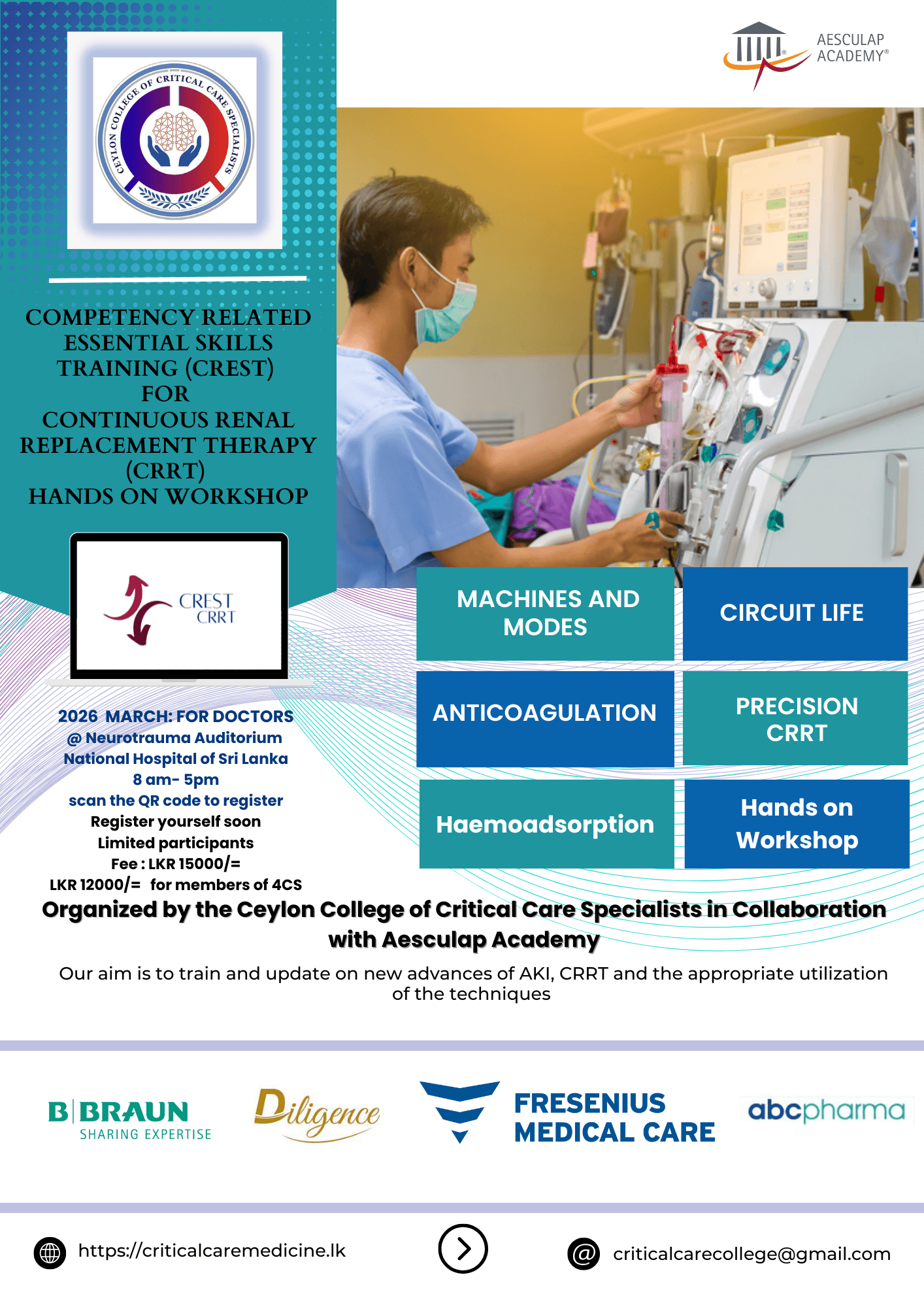 Competency related Essential Skills Training for Continuous Renal Replacement Therapy - Hands on Workshop